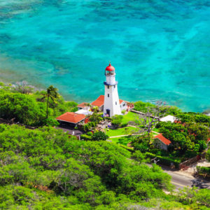 View of Light House from top of Diamond Head
