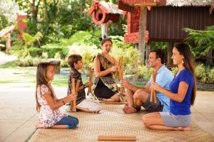Kids love the crafting activities offered at just about every luau