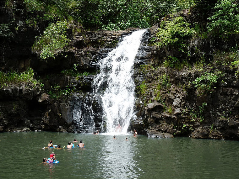 Hike to beautiful Waimea Falls, included with theToa Luau