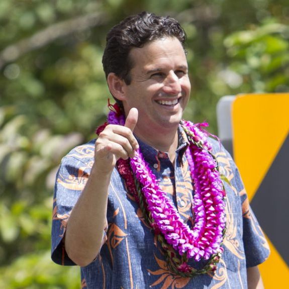 Hawaii Senator Brian Schatz is often seen wearing an aloha shirt