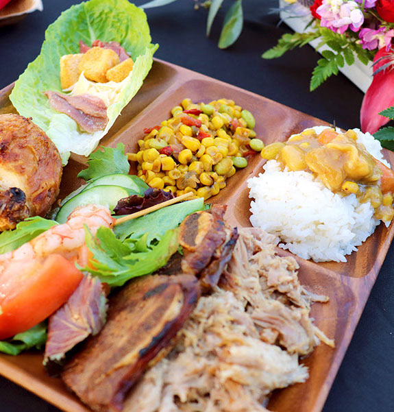 Feast on Oahu's only farm-to-table luau buffet