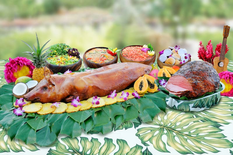 You won't come away from your luau hungry