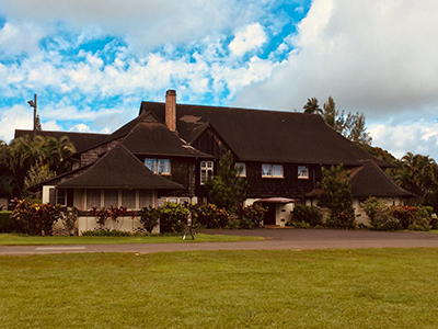 The manor house at the former sugar plantation of Kilohana Estate on Kauai.
