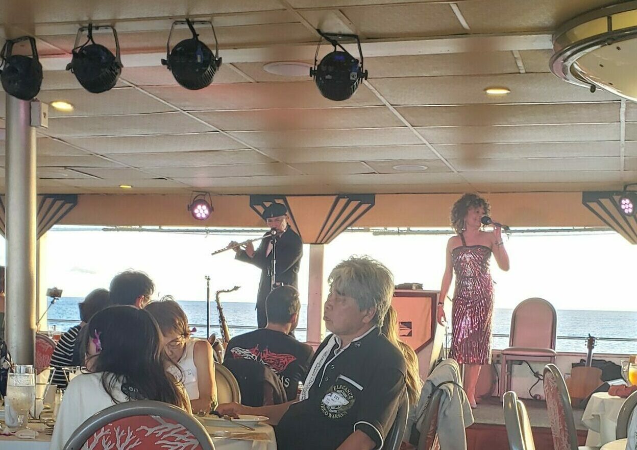 A jazz ensemble performs aboard the Star of Honolulu