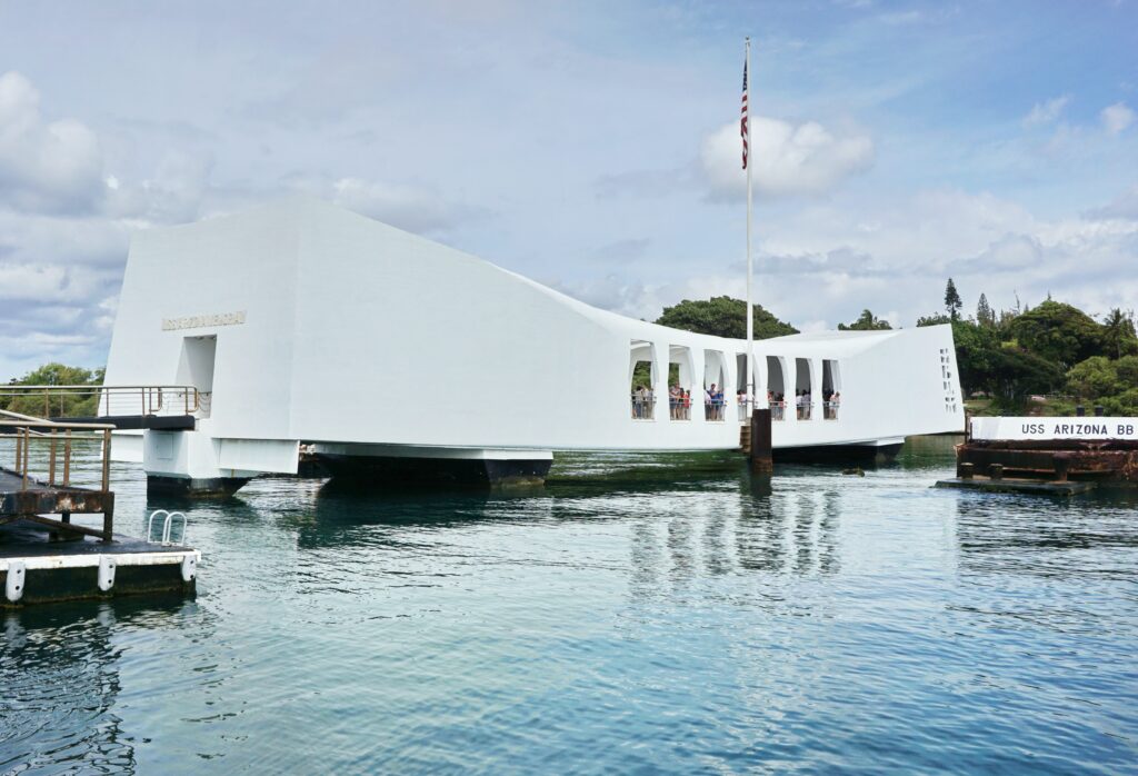 The USS Arizona Memorial, the most popular of all the free activities in Honolulu.