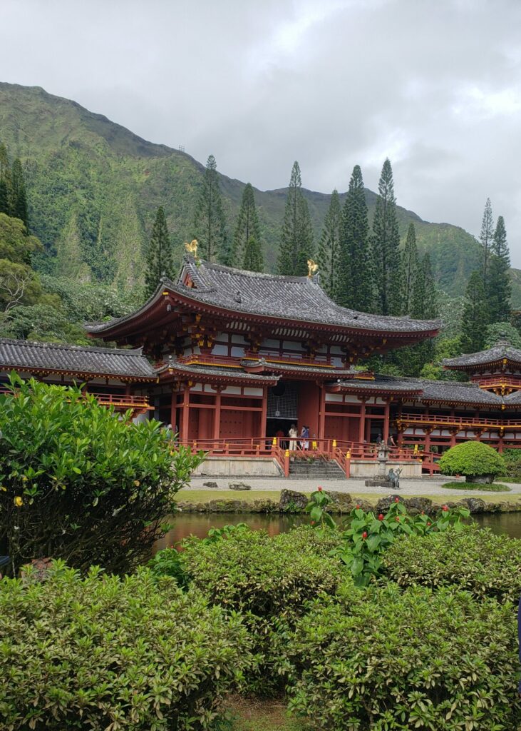 The Byodo-in Temple on Oahu, Hawaii.