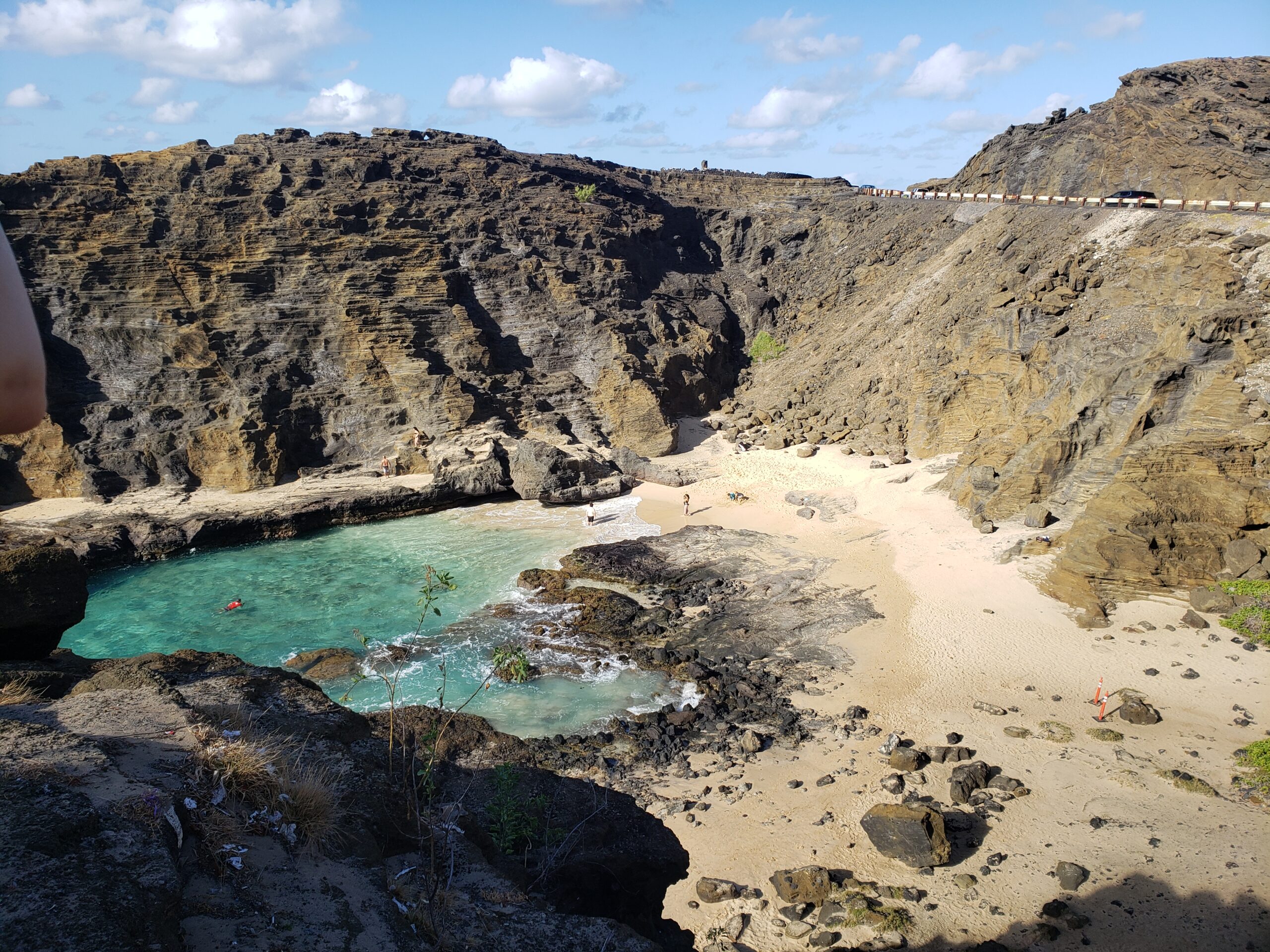 The secret Beach at the Halona Blowhole.
